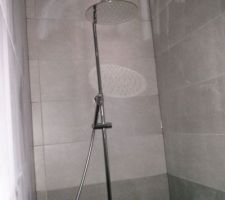 La douche et la douchette avec robinet thermostatique