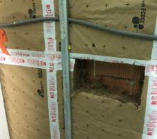Mise en place corps encastré pour thermostat douche