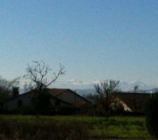 Vue des pyrénées de ma baie vitrée