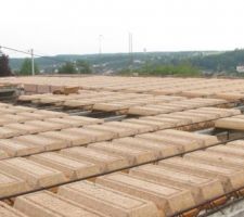 Mise en place du plancher de l'étage => à 70% terminé