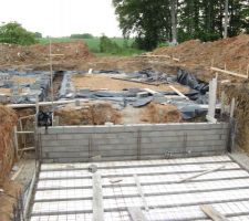 Elévation du mur de soutainement du joint de construction