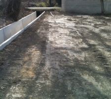 Cuvelage de la roubine en cours et &eacute;tat du terrain au 7 mars 2015