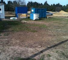 Cuvelage de la roubine en cours et &eacute;tat du terrain au 7 mars 2015