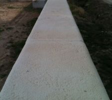 Cuvelage de la roubine en cours et &eacute;tat du terrain au 7 mars 2015