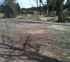 Cuvelage de la roubine en cours et &eacute;tat du terrain au 7 mars 2015