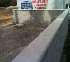 Cuvelage de la roubine en cours et &eacute;tat du terrain au 7 mars 2015