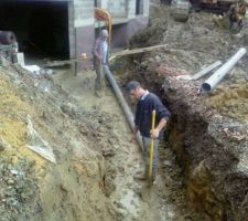 J 107 Drainage ... On refait !!! avec du tube Diamètre 160