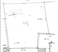 Plan cadastral du terrain (Exposition Sud/Sud-Ouest
- Largeur arriere = 39,45 m
- Hauteur gauche = 51.7 m
- Hauteur droite = 36.94 m
- Largeur basse = 27,63 m
D&Atilde;?&Acirc;&copy;port :
- Hauteur droite = 17,24 m
- Largeur basse = 10,02 m