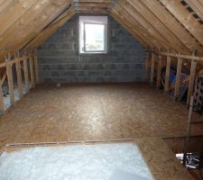 Comble aménageable - pose du plancher