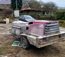Machine pour l'enduit.