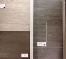 Futur carrelage pièce de vie?? entre le clair en haut et le gris en bas