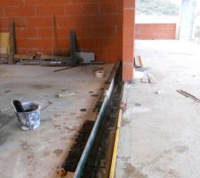 Réalisation des appuis des baies coulissantes