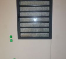 Infiltration dans la chambre parentale en R 1, ai niveau de la jalousie. Infiltration du parquet de la chambre