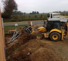 Mise en place des fourreaux
