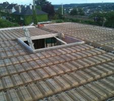 Mise en place du plancher de l'étage terminé