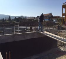 Installation des poutrelles