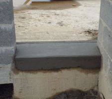 Pose des seuils et des appuis de fen&ecirc;tre