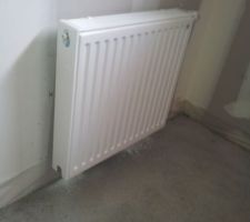 Radiateur de chauffage à l'étage - au niveau du pallier sous la demi-lune . Erreur sur le modèle !!