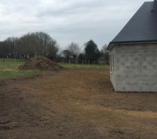 Aplanissement du terrain pour pose échafaudage