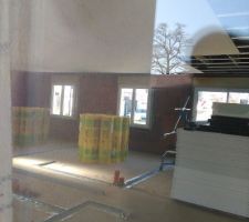 Plafond placo et laine de verre
