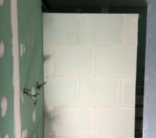 Cloison separation douche / meuble vasque (1 ere partie)