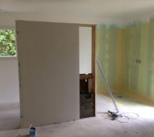 Suite cloison, chambre parentale