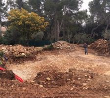 Plateforme de la villa aplanie