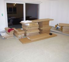 La cuisine &eacute;tal&eacute; dans le s&eacute;jour.