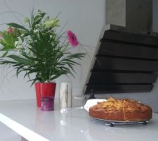 Cuisine avec vue sur la hotte énorme! Lol