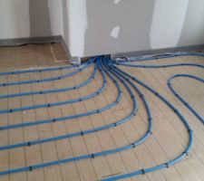 Pose du plancher chauffant