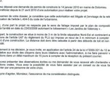 Lettre recommandé du maire