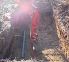 Réalisation du drain pour les eaux pluviales