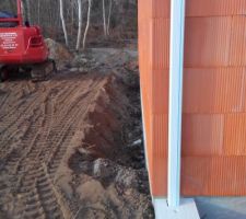 Réalisation du drain pour les eaux pluviales