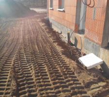 Réalisation du drain pour les eaux pluviales
