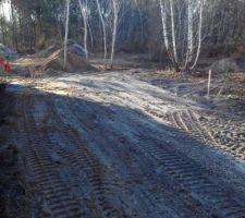Réalisation du drain pour les eaux pluviales