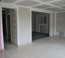 Salon cuisine au fond