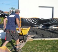 Terrasse en béton imprimé