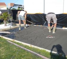 Terrasse en béton imprimé