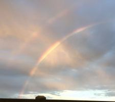 1er levé de soleil et arc en ciel dans la maison