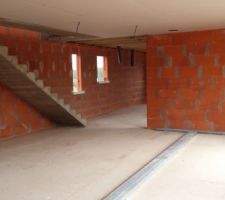 Voici l'escalier une fois coulé