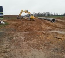Début viabilisation terrain