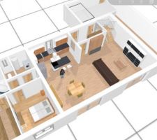 Vue 3D du RDC en fonction des plans constructeurs fournis