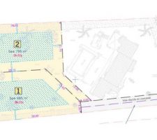 Plan de composition du terrain, parcelle 2