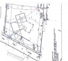 Plan de masse terrain implantation maison et emplacement vrd