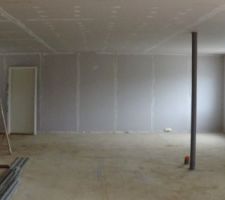Pose placo plafond et murs