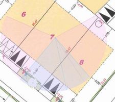 Un aper&ccedil;u de la parcelle. Je regrette de ne pas avoir contact&eacute; le propri&eacute;taire de droite qui va plonger ma maison dans l'obscurit&eacute; :-(