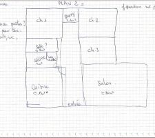 Plan 2eme proposition avec entrée au sud