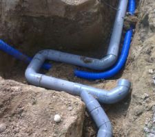 Pour le raccordement futur de la cuve de récupération eau de pluie