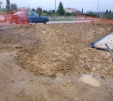 Aménagement de la pente pour accès au garage