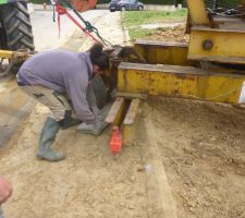 Mise en place de la grue